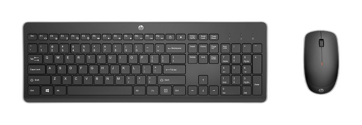 Teclado y mouse inalámbrico HP negro