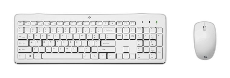 Teclado y mouse inalámbrico HP 230 blanco