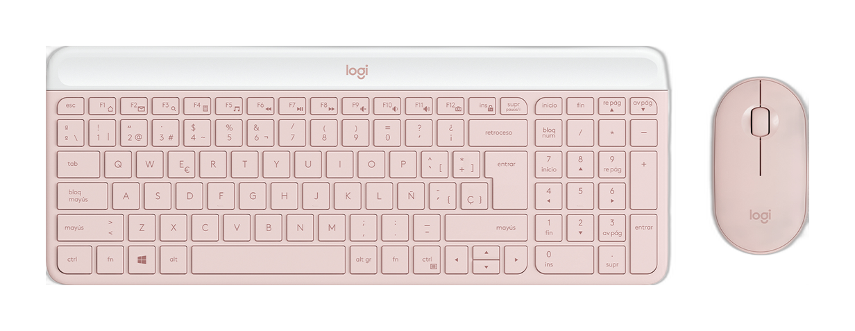 Logitech 920-011312 teclado Ratón incluido Oficina RF inalámbrico QWERTY Español Rosa