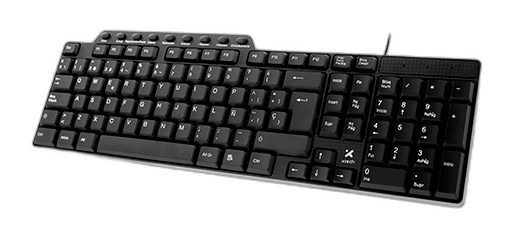 Teclado Xtech XTK-160S alámbrico negro
