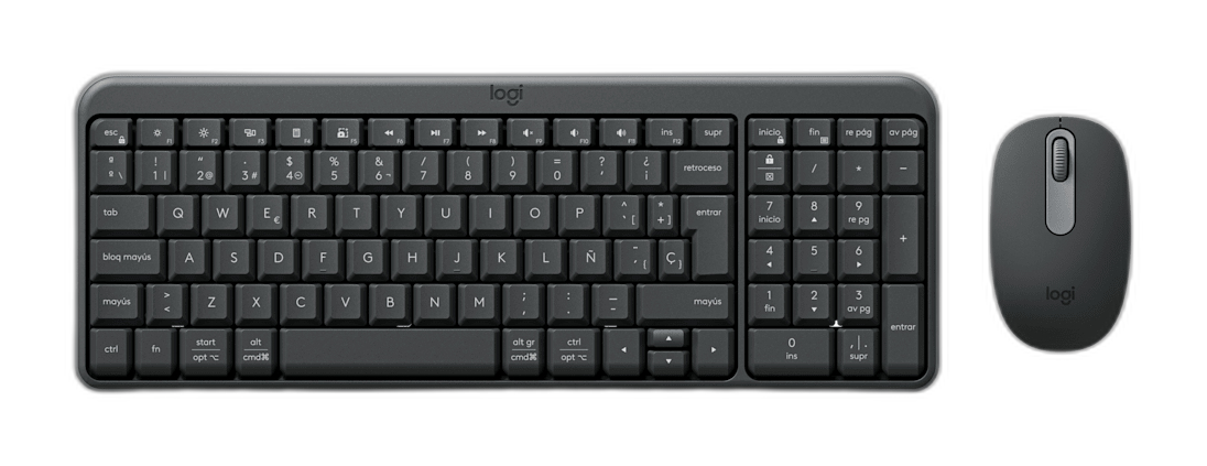 Logitech MK250 Compact Bluetooth Wireless Combo teclado Ratón incluido Universal QWERTY Español Grafito