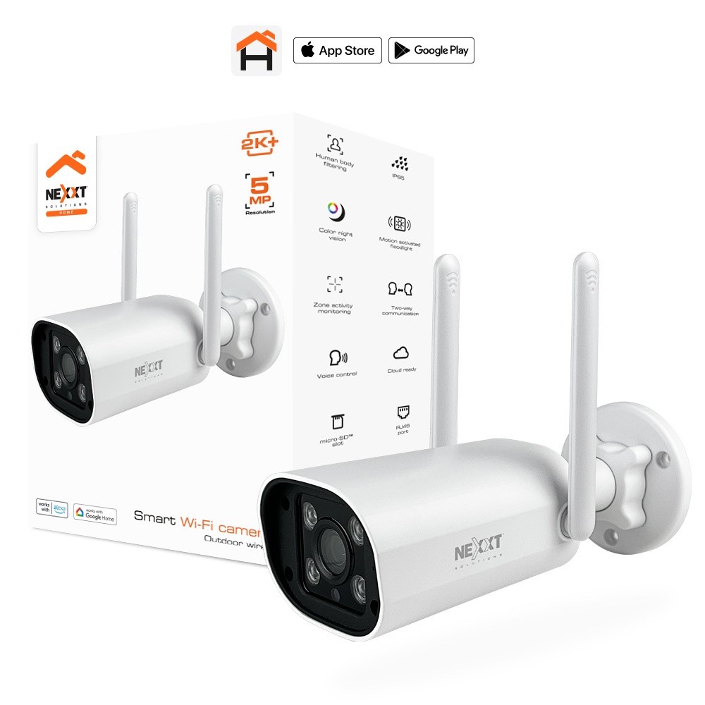 Cámara fija Nexxt Solutions Home 5MP 2K RJ45
