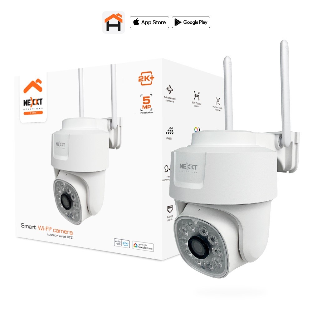 Cámara PTZ Nexxt Solutions Home 5MP 2K+ con RJ45