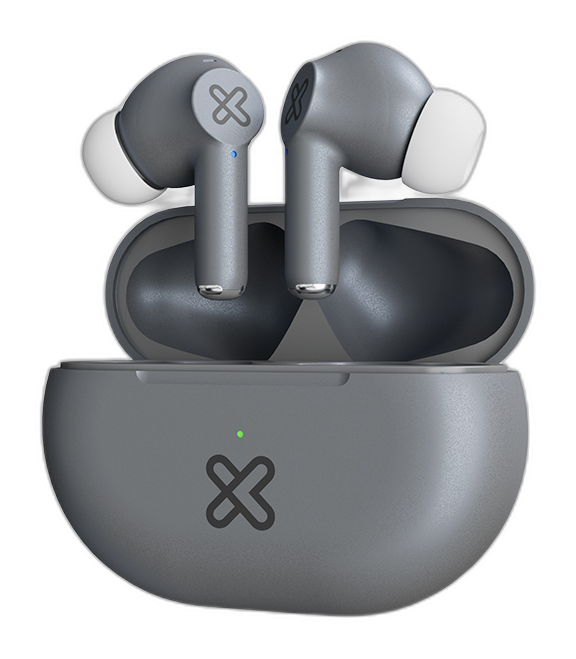 Auriculares Klip Xtreme KTE-015GR inalámbricos 17 horas gris
