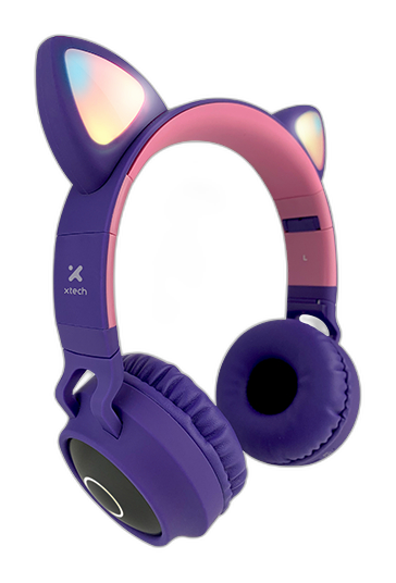 Auriculares Xtech XTH-650 inalámbricos con micrófono y luces LED