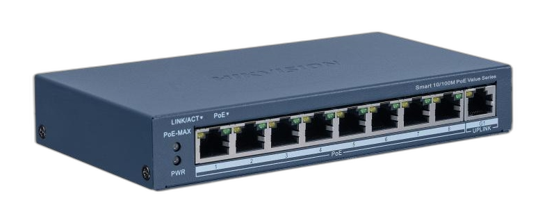 Switch Hikvision DS-3E1309P-EI/M 8 puertos Fast Ethernet POE