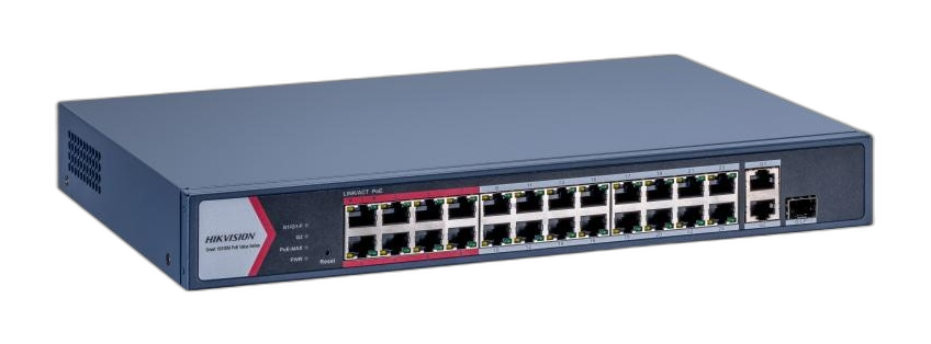 Switch Hikvision DS-3E1326P-EI 24 puertos Fast Ethernet inteligente PoE