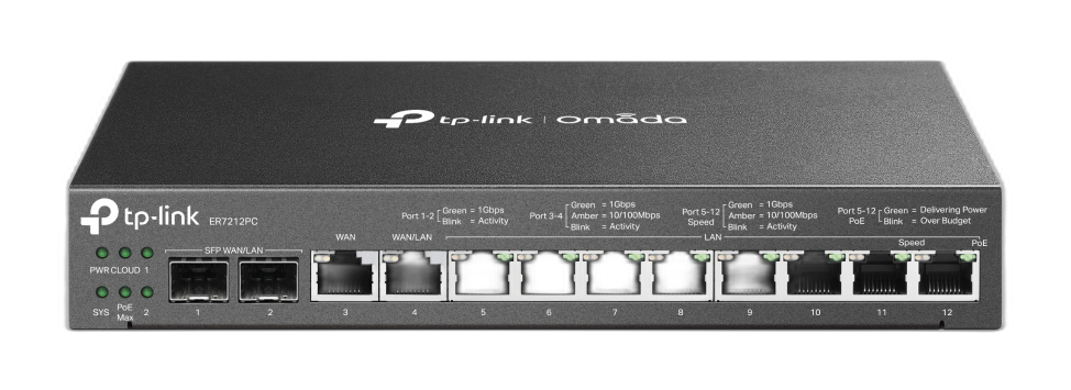 TP-Link Omada ER7212PC router Gigabit Ethernet Negro