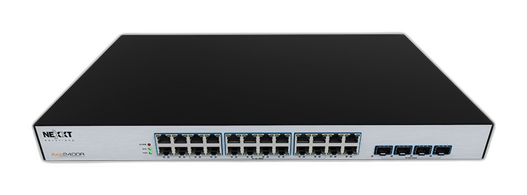 Nexxt Solutions Infrastructure - Switch PoE + - Gigabit Ethernet - 24 - 4 Gigabit SFP - Incluye accesorios rack
