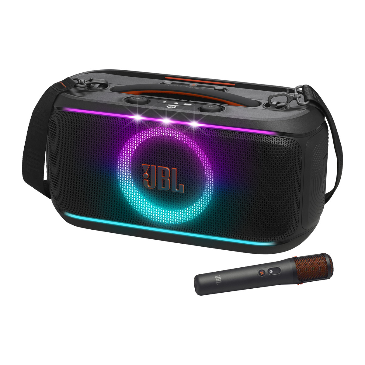 Bocina Bluetooth JBL PartyBox On-The-Go 2 Plus con micrófono Negro