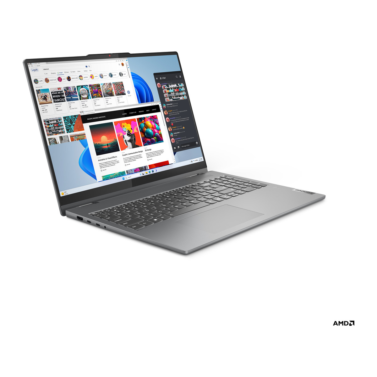 Laptop Lenovo IdeaPad 5 2 en 1 16AHP9 16" táctil Ryzen 7 8845HS 16GB 1TB Gris luna Teclado inglés