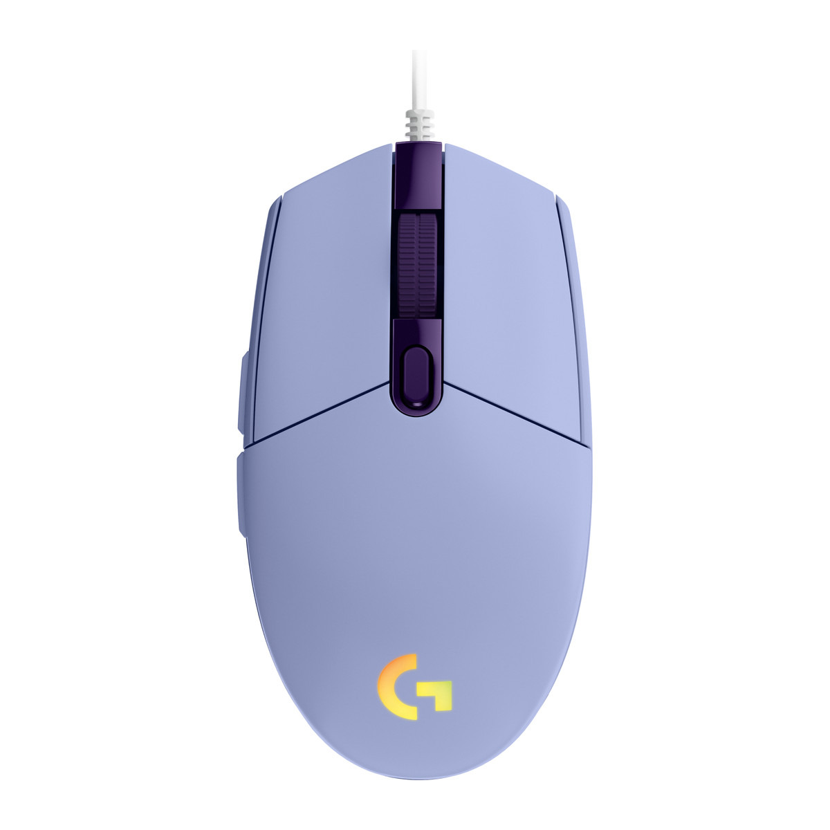 Mouse Logitech G203 LIGHTSYNC 6 botones Morado