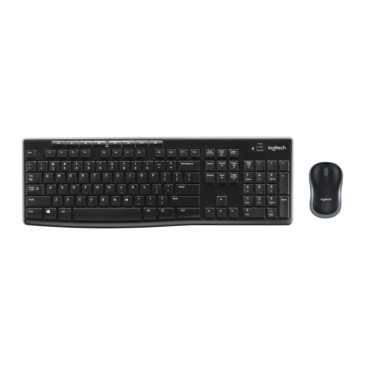 Teclado y mouse inalámbricos Logitech MK270 Negro español