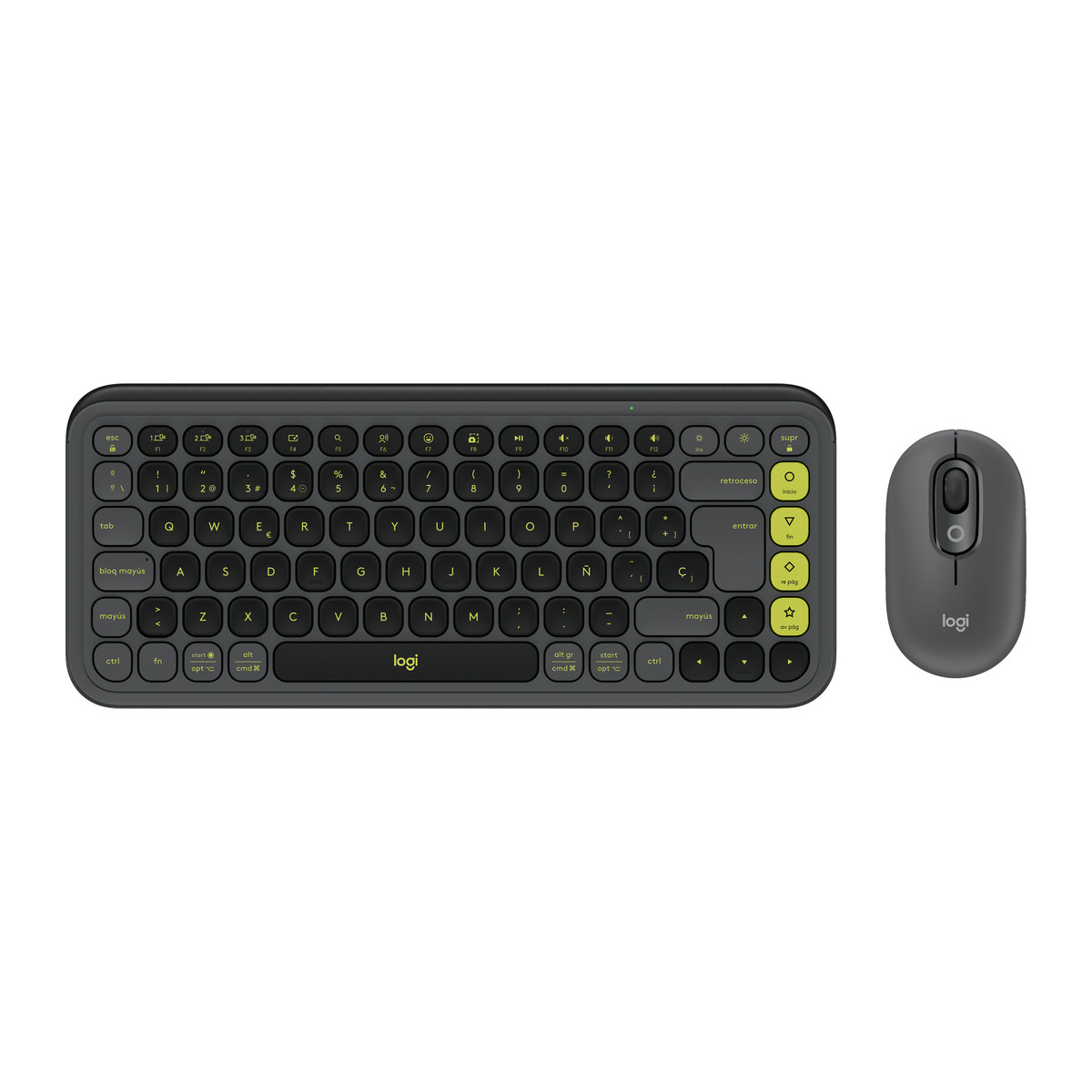 Teclado Bluetooth Logitech POP Icon Combo Grafito
