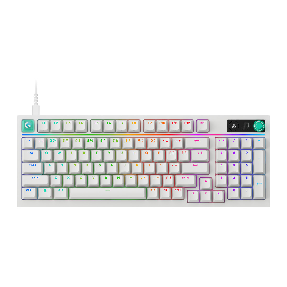 Teclado mecánico gamer Logitech G316 X 98 Blanco (inglés US)