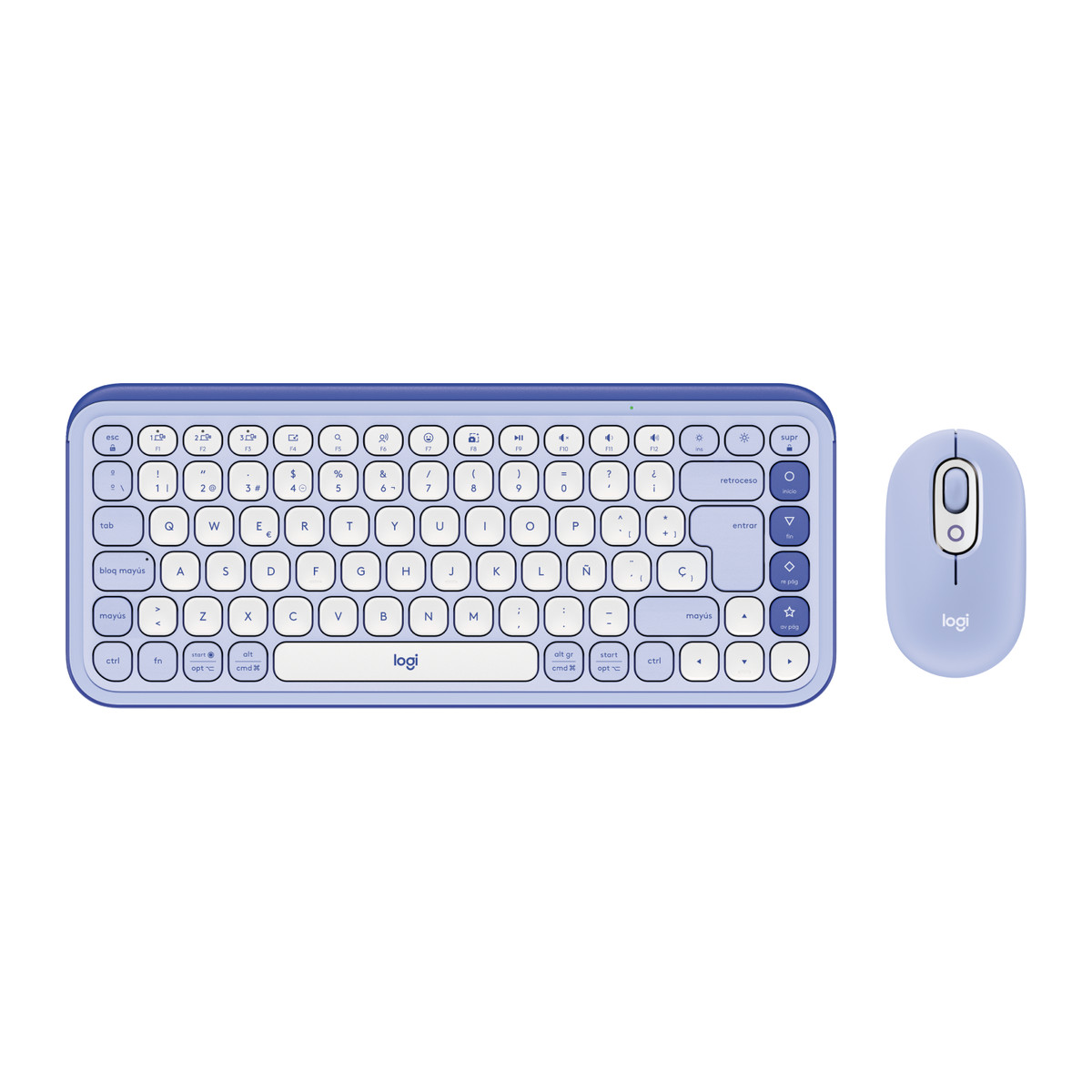 Teclado y mouse inalámbricos Logitech POP Icon Morado