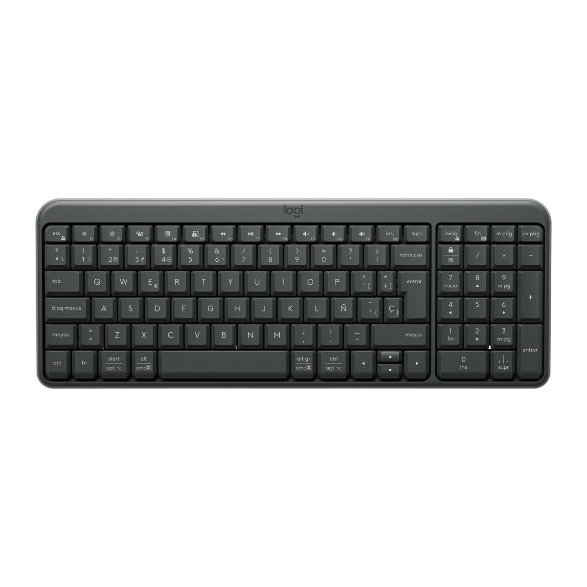 Teclado inalámbrico Logitech K250 compacto Grafito (español)