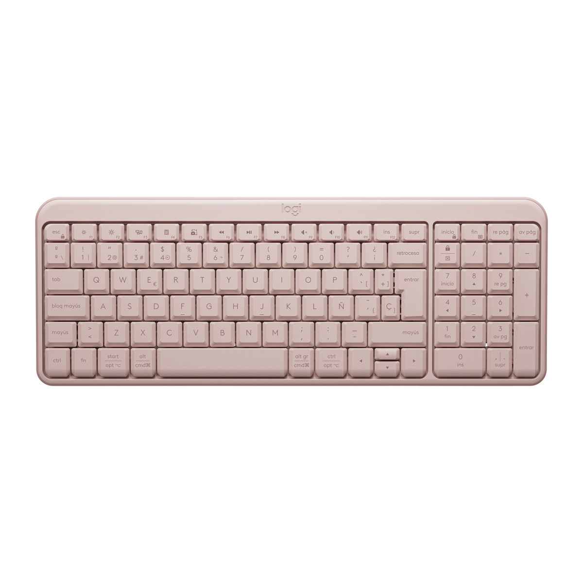 Teclado inalámbrico Logitech K250 compacto Rosa (español)