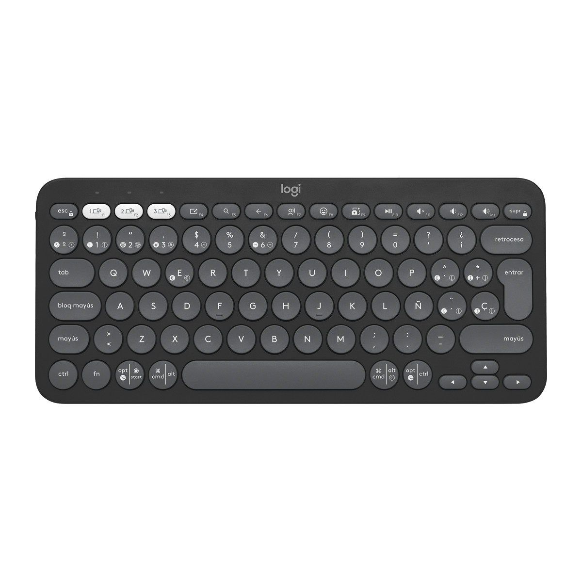 Teclado Bluetooth Logitech Pebble Keys 2 K380s Grafito (español)
