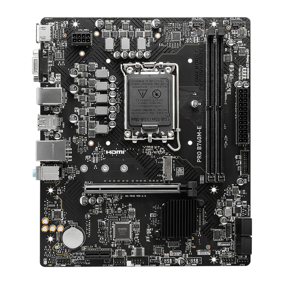Placa base MSI PRO B760M-E DDR5 LGA1700 micro-ATX