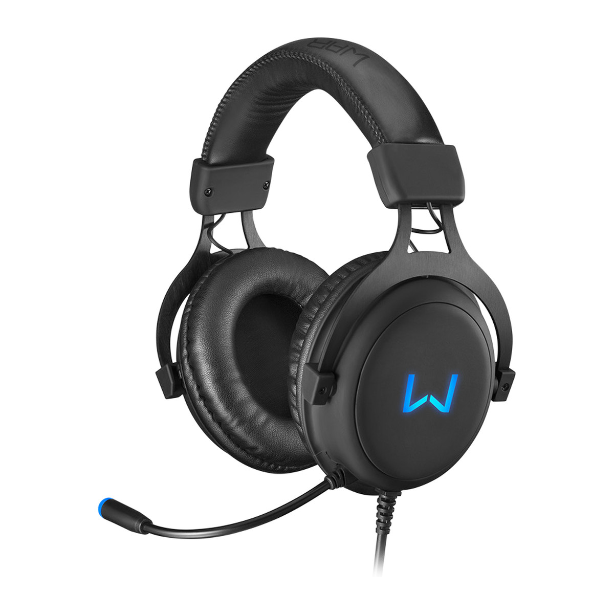 Audífonos gamer Multilaser Warrior Volker PH258 7.1 USB LED azul