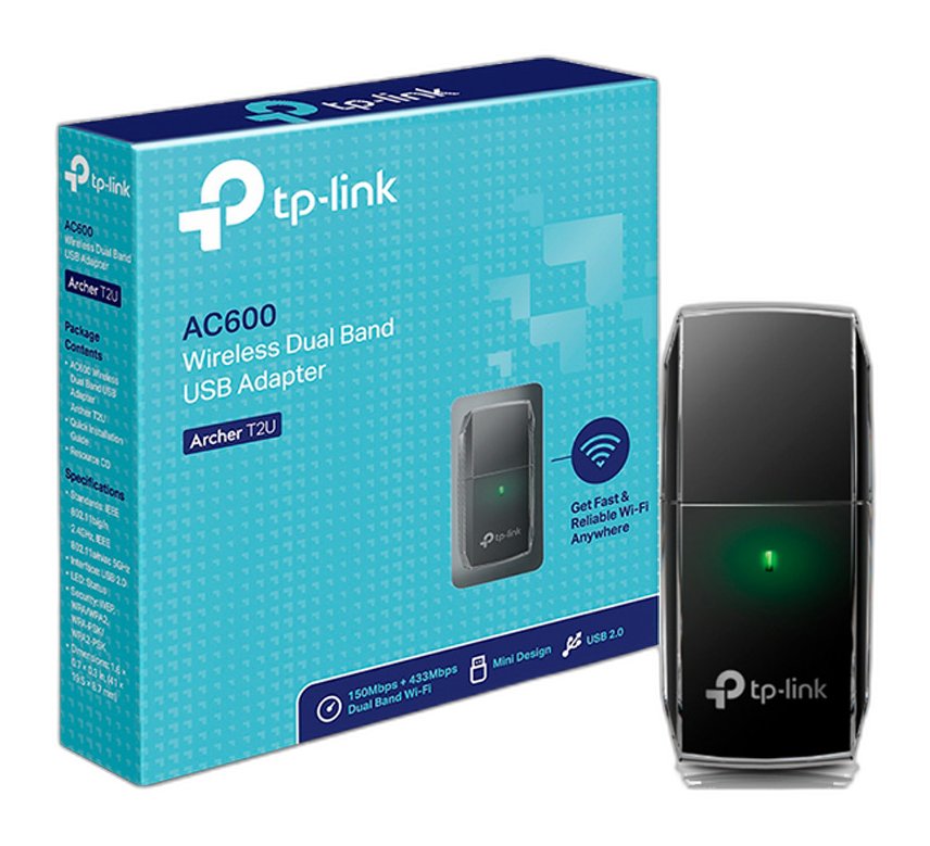 Adaptador Wi-Fi TP-Link Archer T2U doble banda AC600 600Mbps