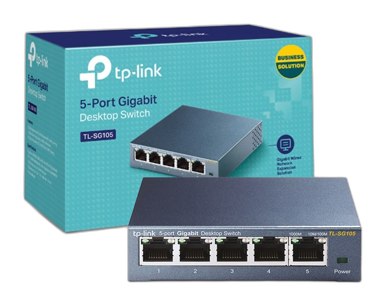 Switch TP-Link TL-SG105 5 Puertos 10/100/1000Mbps
