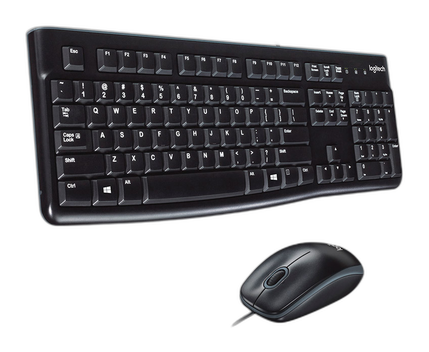 Teclado y mouse Logitech MK120 negro