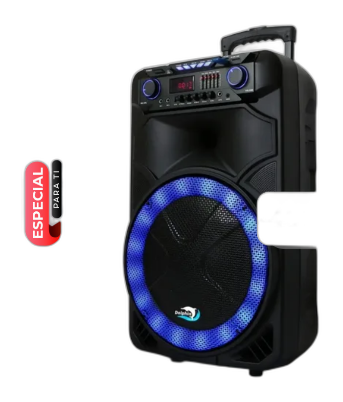 Bocina bluetooth Dolphin SP-1500RBT 15" 3100W negro