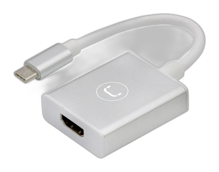 Adaptador Unno Tekno USB-C a HDMI 4k AD3001SV Macho-Hembra Plateado