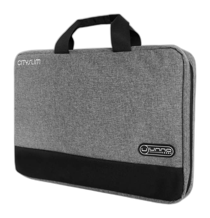 Maletín para notebook Unno CitySlim 15.6" gris/negro