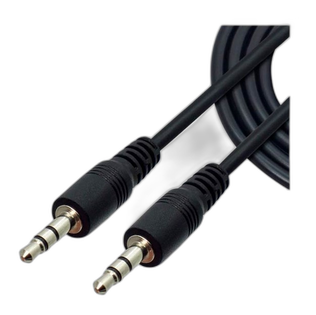 Cable de audio Unno Tekno CB4052BK 3.5mm 3 metros negro