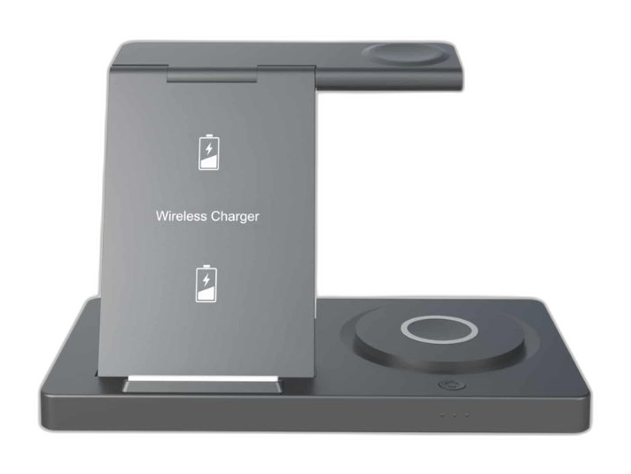 Cargador Inalámbrico Unno Tekno PW5119BK 3 en 1 ChargePro 15 W Gris