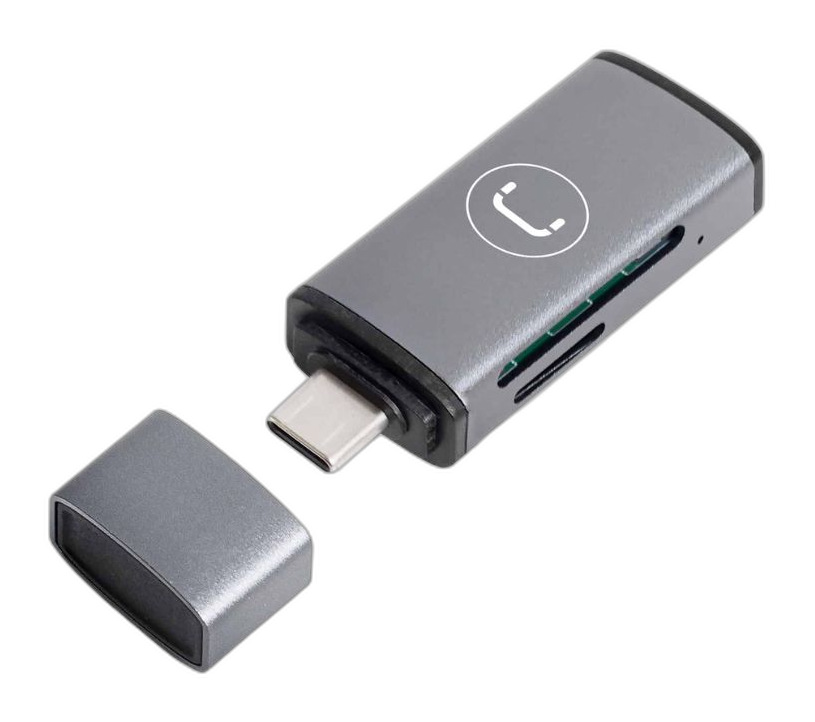 Lector de tarjetas UnnoTekno CR1005GY USB-C 3.0 gris