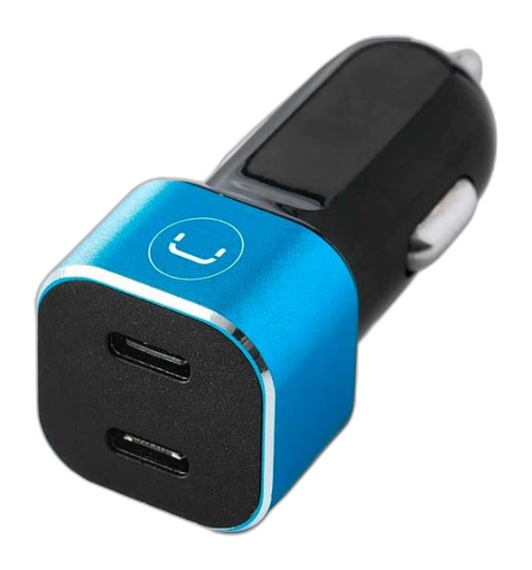 Cargador de coche Unno Tekno PW5027BK Dual USB-C 40W