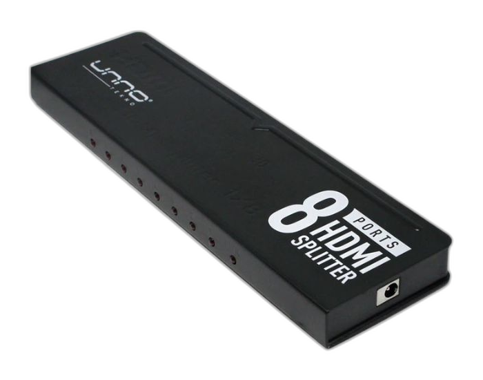 Splitter Unno Tekno HB1206BK 8 Puertos HDMI 4K