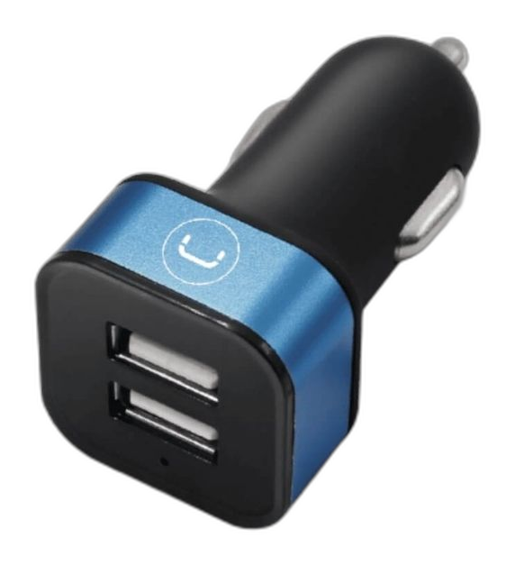 Cargador de coche Unno Tekno PW5021BK Dual USB 3.4A negro