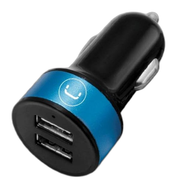 Cargador de coche Unno Tekno PW5002BK Dual USB 2.1A negro