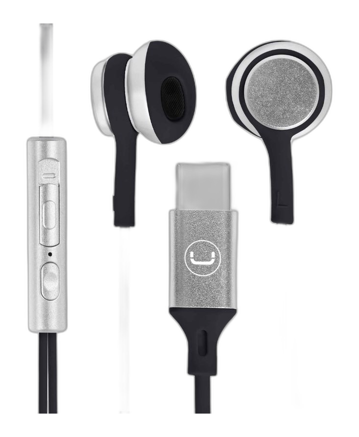 Audífonos Unno Tekno HS7005BK In-Ear USB-C negro