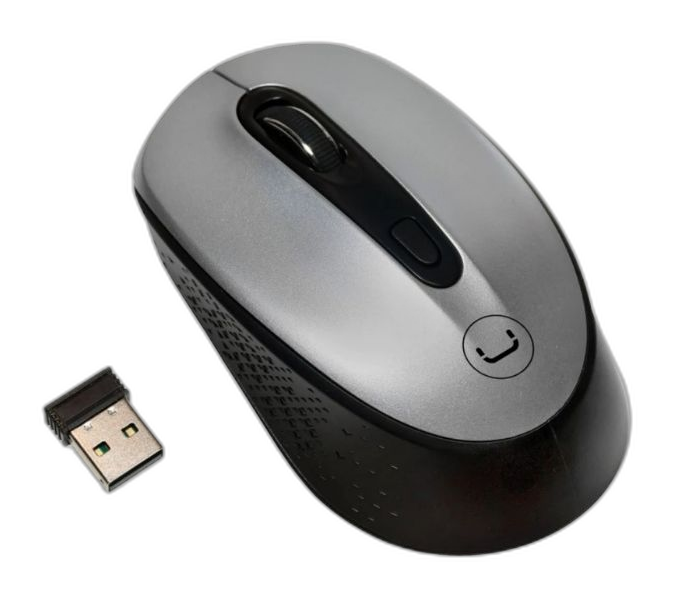 Mouse inalámbrico Unno Tekno Contour 1600DPI plateado
