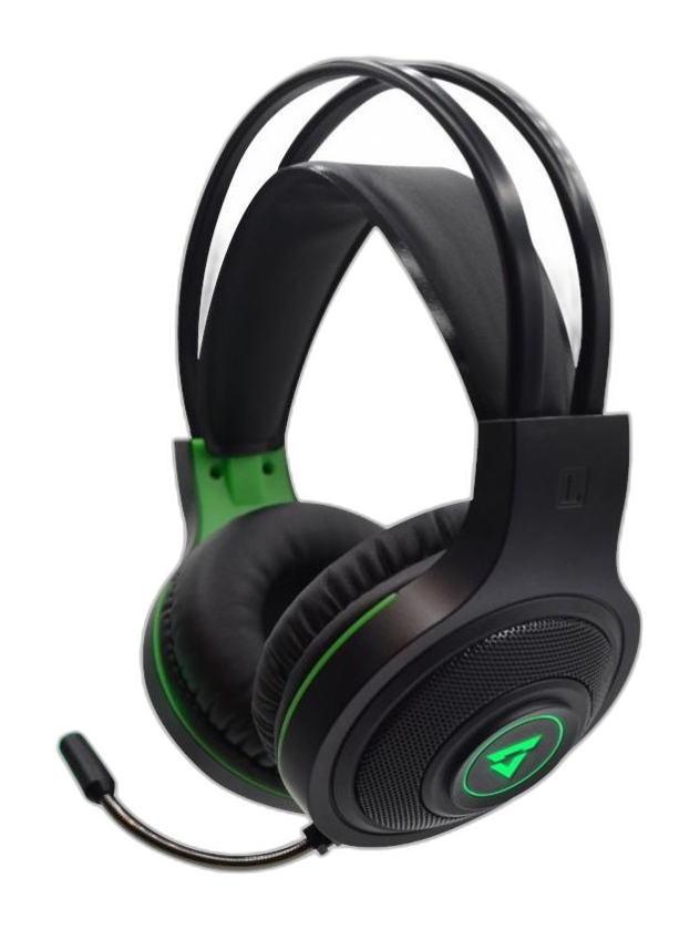 Audífonos Tipo Headset Unno Tekno HS7235GN 3.5mm y USB Brave BRV35 con