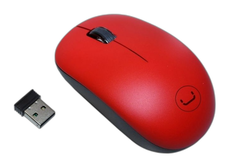 Mouse Inalámbrico Unno Tekno Curve 1200DPI Rojo