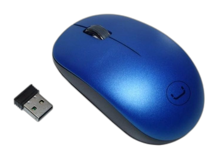 Mouse Inalámbrico Unno Tekno Curve 1200DPI Azul