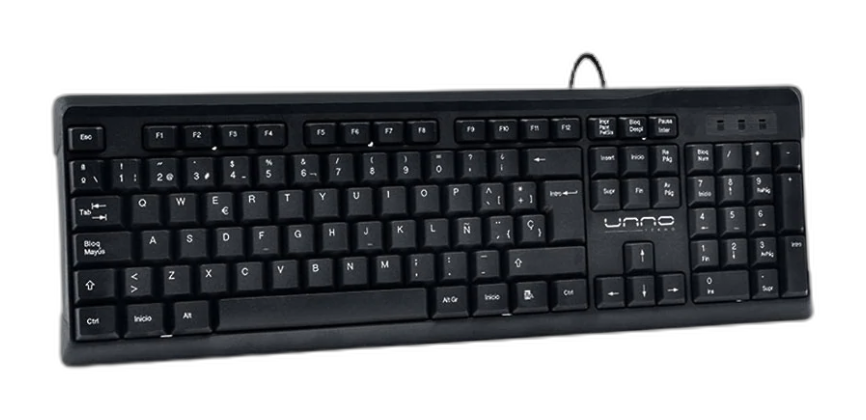 Teclado Unno Tekno Klass negro español