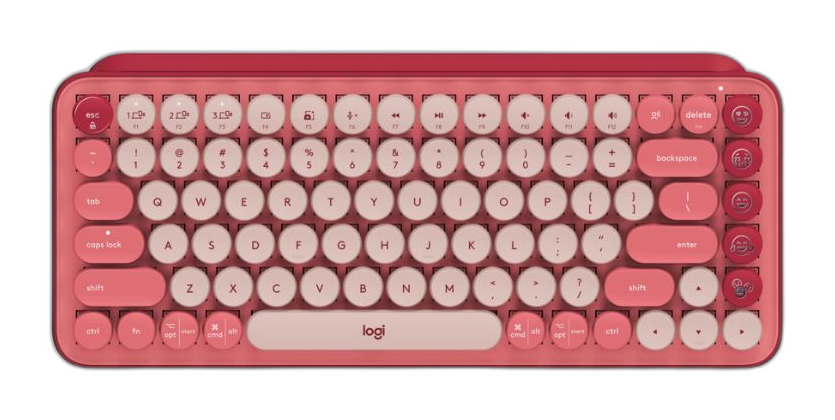 Teclado Logitech POP Heartbreaker inalámbrico fucsia