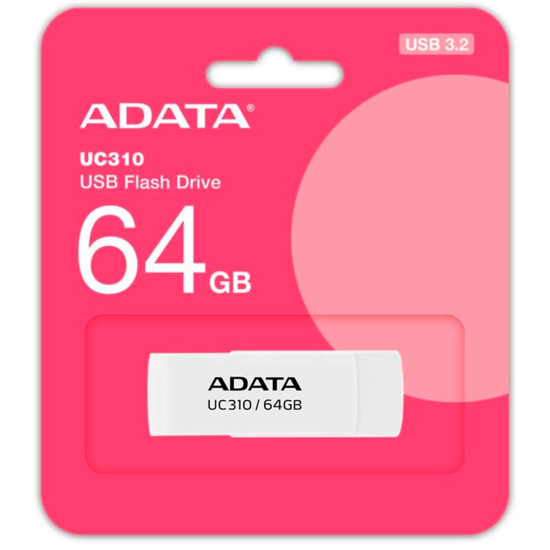 Memoria USB Adata UC310 64GB 3.2 Blanco