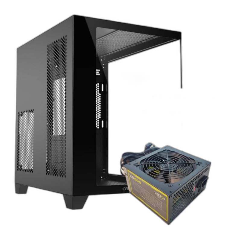 Gabinete gaming VektorTech QGM-570 Micro-ATX negro