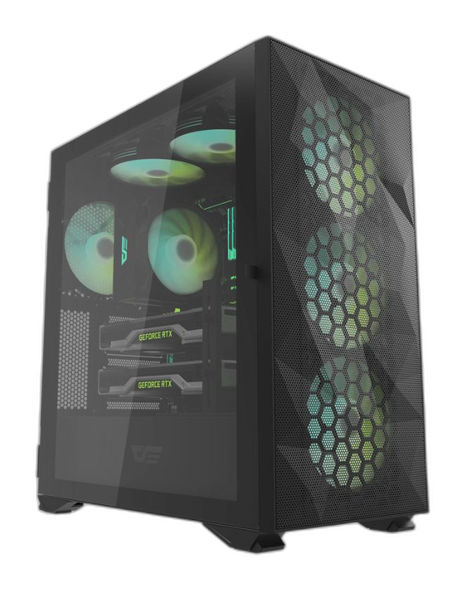 Gabinete DarkFlash DLX21 Mesh V3 E-ATX negro