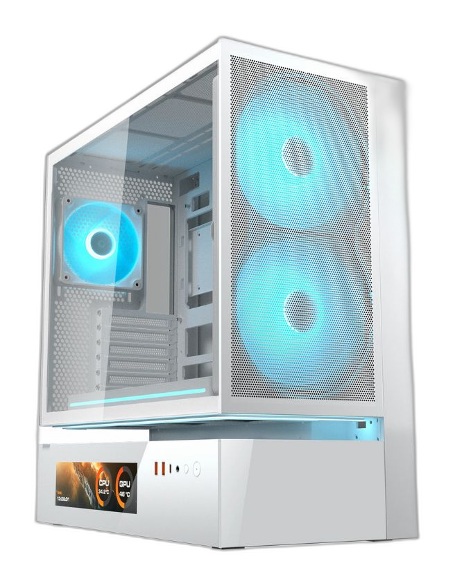 Case Gaming Cougar CFV235 Mesh Vision Media Torre ATX Blanco (Sin