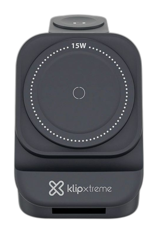 Estación de carga inalámbrica Klip Xtreme PowerDesk Lite 3 en 1 negro